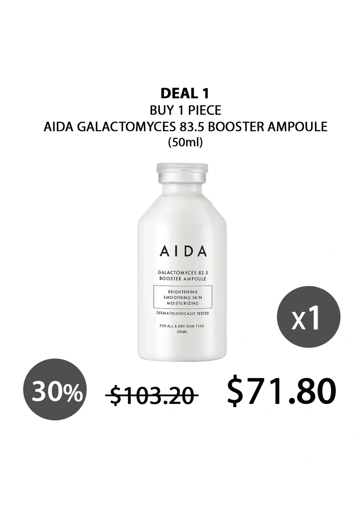 [AIDA] Galactomyces 83.5 Booster Ampoule 50ml - Image 3