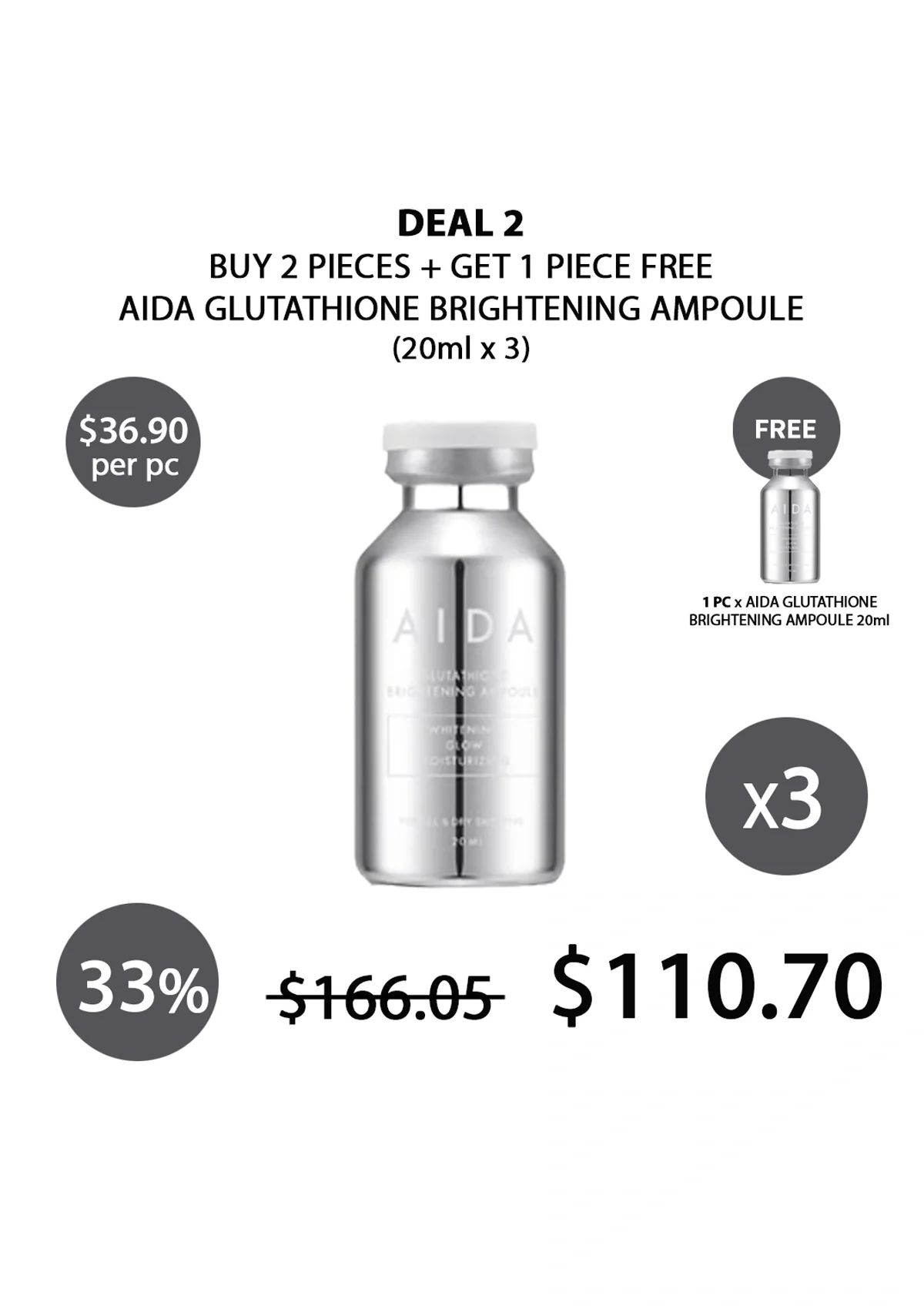[AIDA] Glutathione Brightening Ampoule 20ml - Image 19