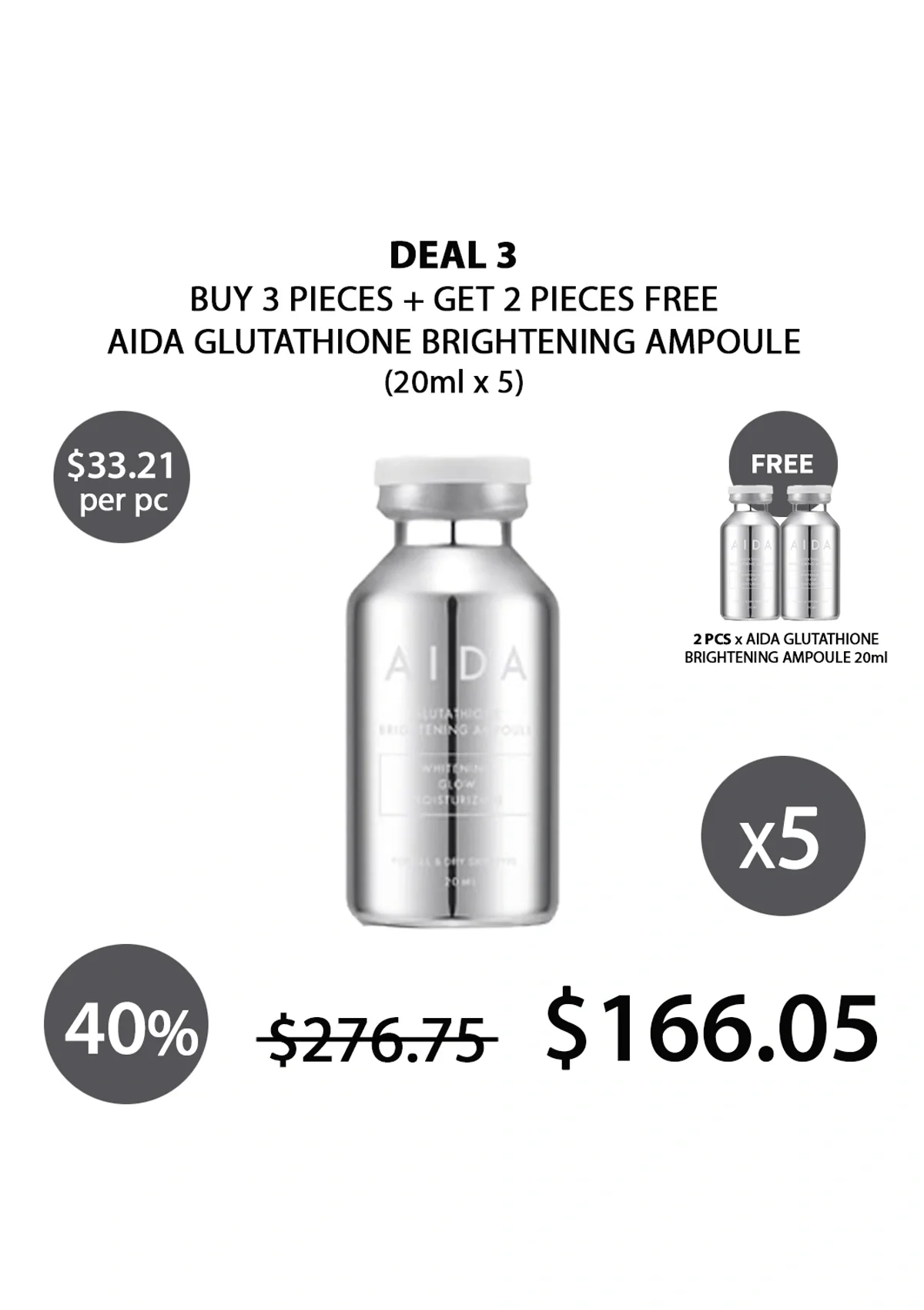 [AIDA] Glutathione Brightening Ampoule 20ml - Image 20