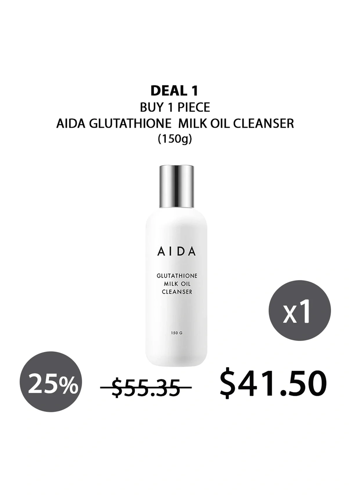 [AIDA] Glutathione Milk Oil Cleanser 150g - Image 25