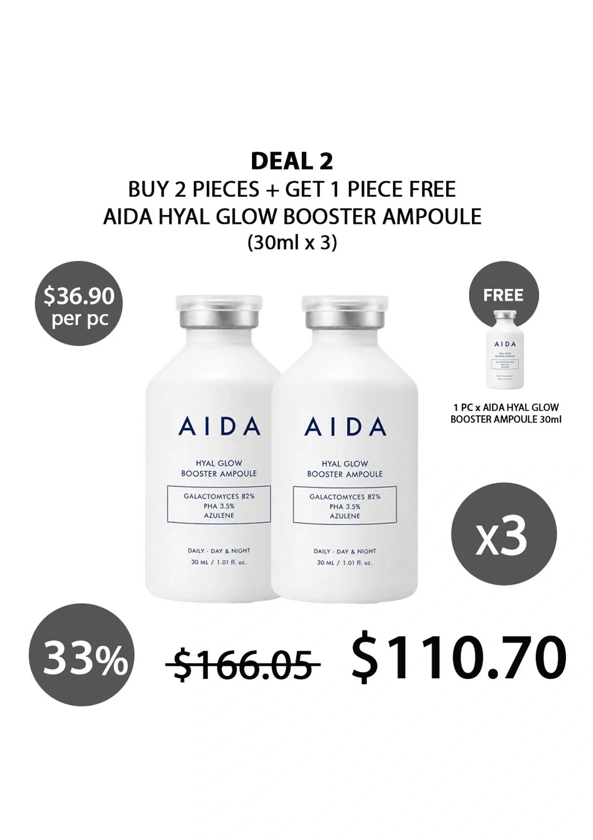 [AIDA] Hyal Glow Booster Ampoule 30ml - Image 19