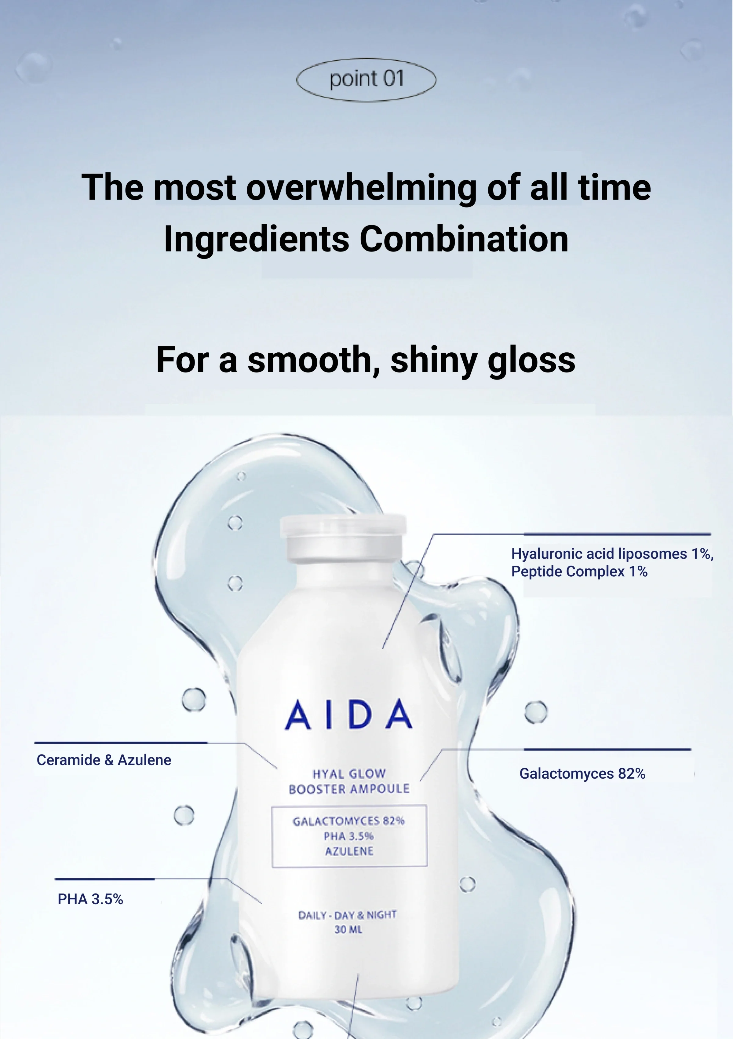 [AIDA] Hyal Glow Booster Ampoule 30ml - Image 9