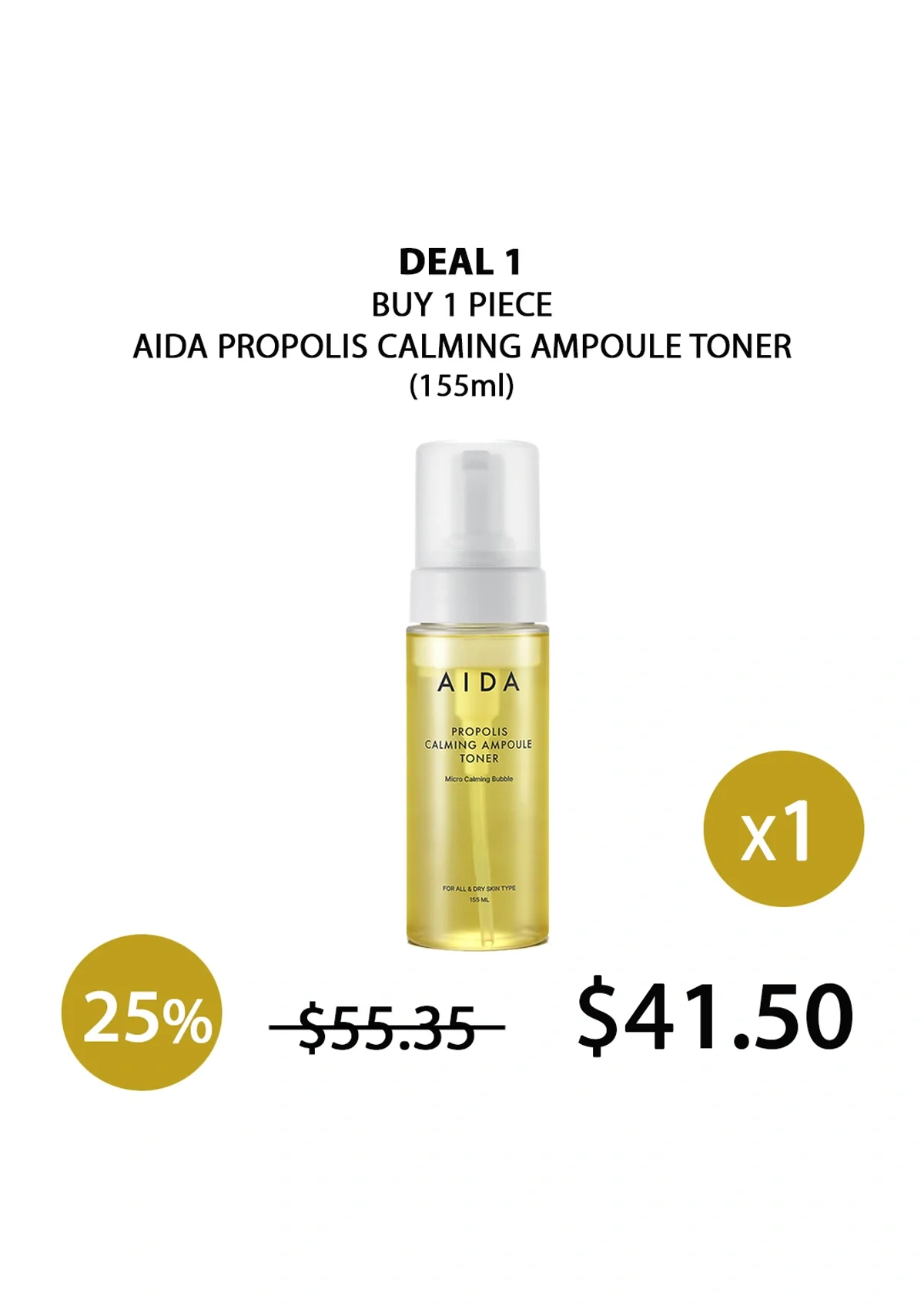 [AIDA] Propolis Calming Ampoule Toner 155ml - Image 3