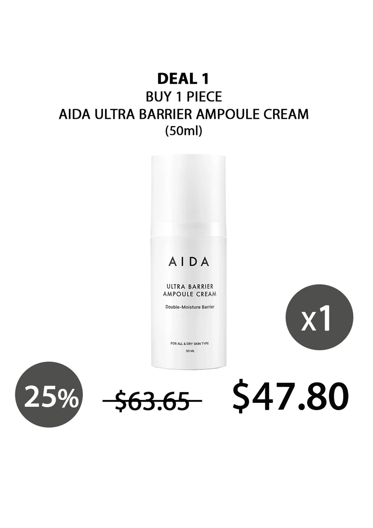 [AIDA] Ultra Barrier Ampoule Cream 50ml - Image 6