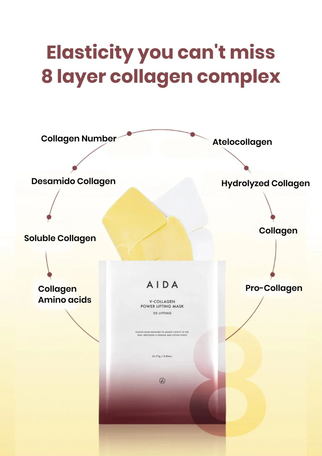 [AIDA] V-Collagen Power Lifting Mask  (1 Box = 4 Masks x 23.77g) - Image 14