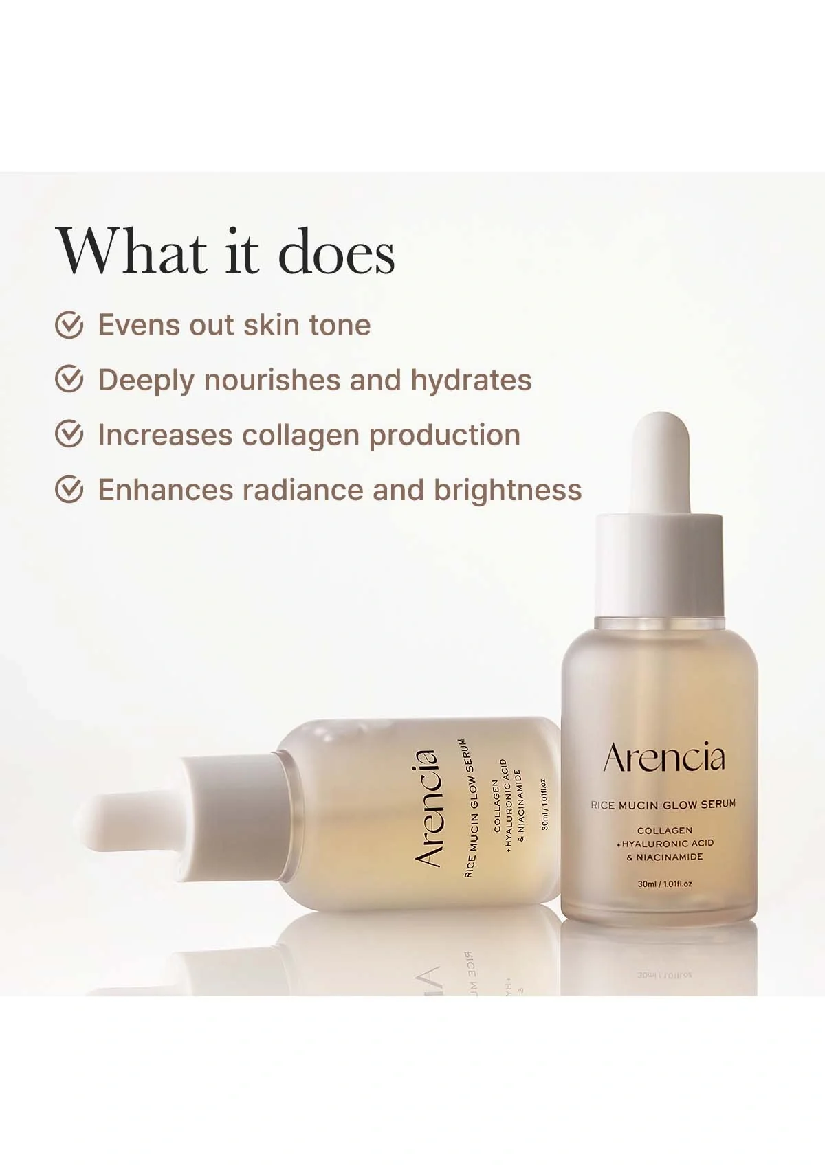 [ARENCIA] Rice Mucin Glow Serum 30ml - Image 5