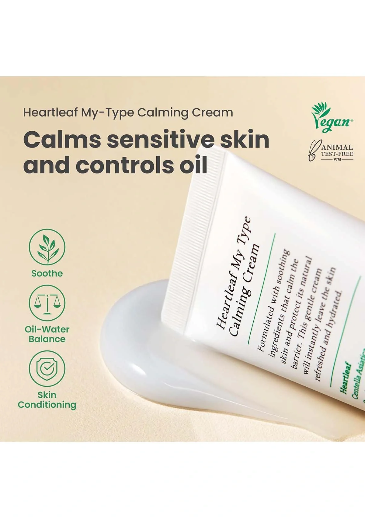 [AXIS-Y] Heartleaf My Type Calming Cream 60ml - Image 3