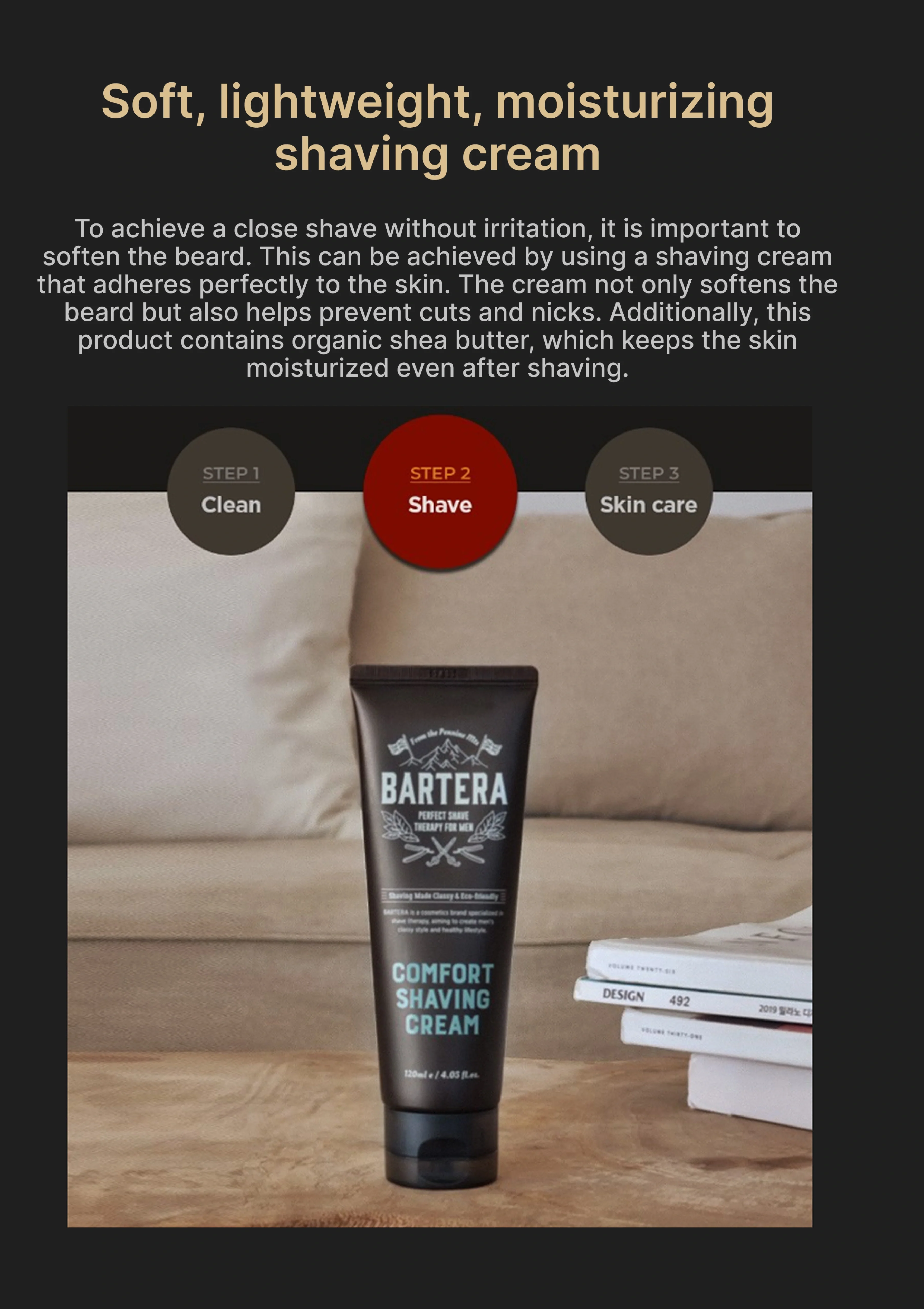 [BARTERA] Comfort Shaving Cream 120ml - Image 6