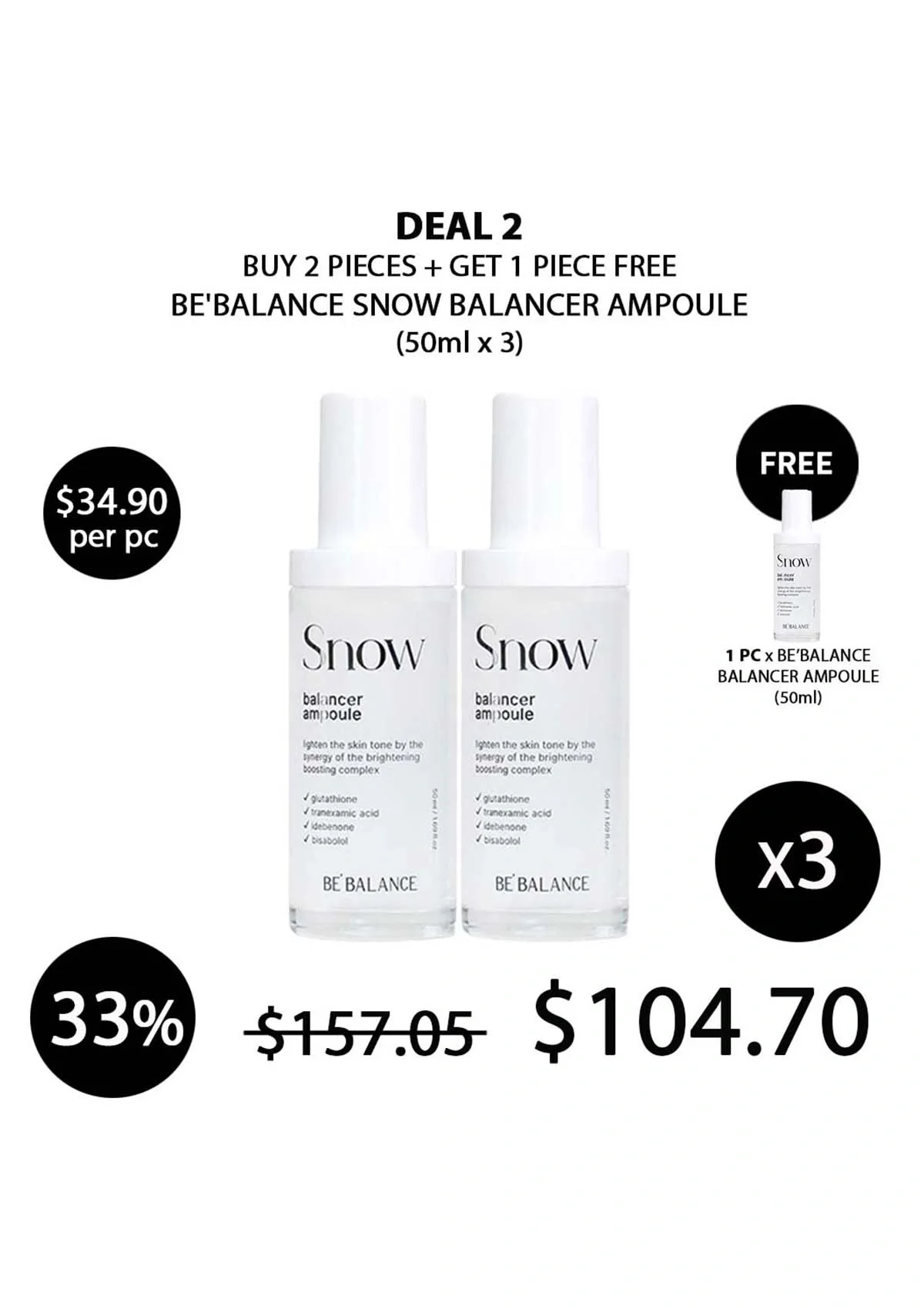 [BE'BALANCE] Snow Balancer Ampoule 50ml - Image 11