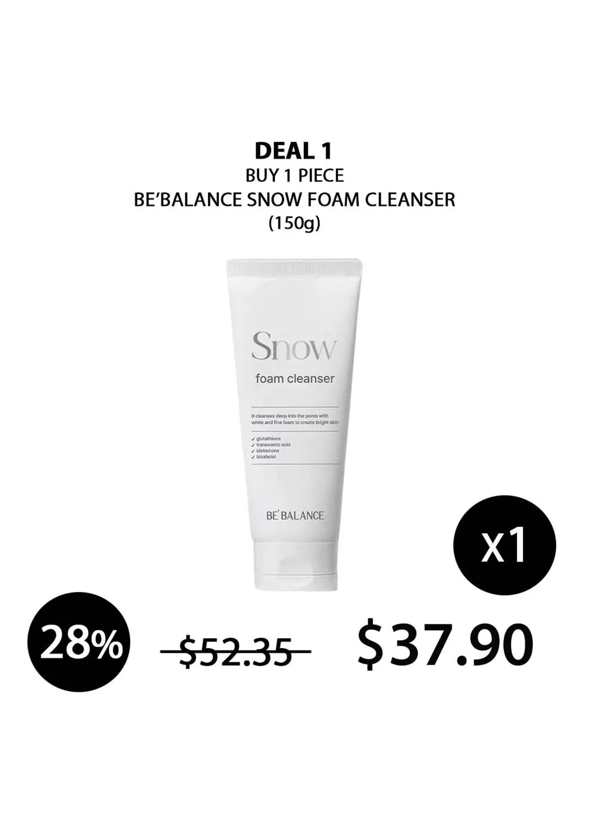 [BE'BALANCE] Snow Foam Cleanser 150g - Image 10