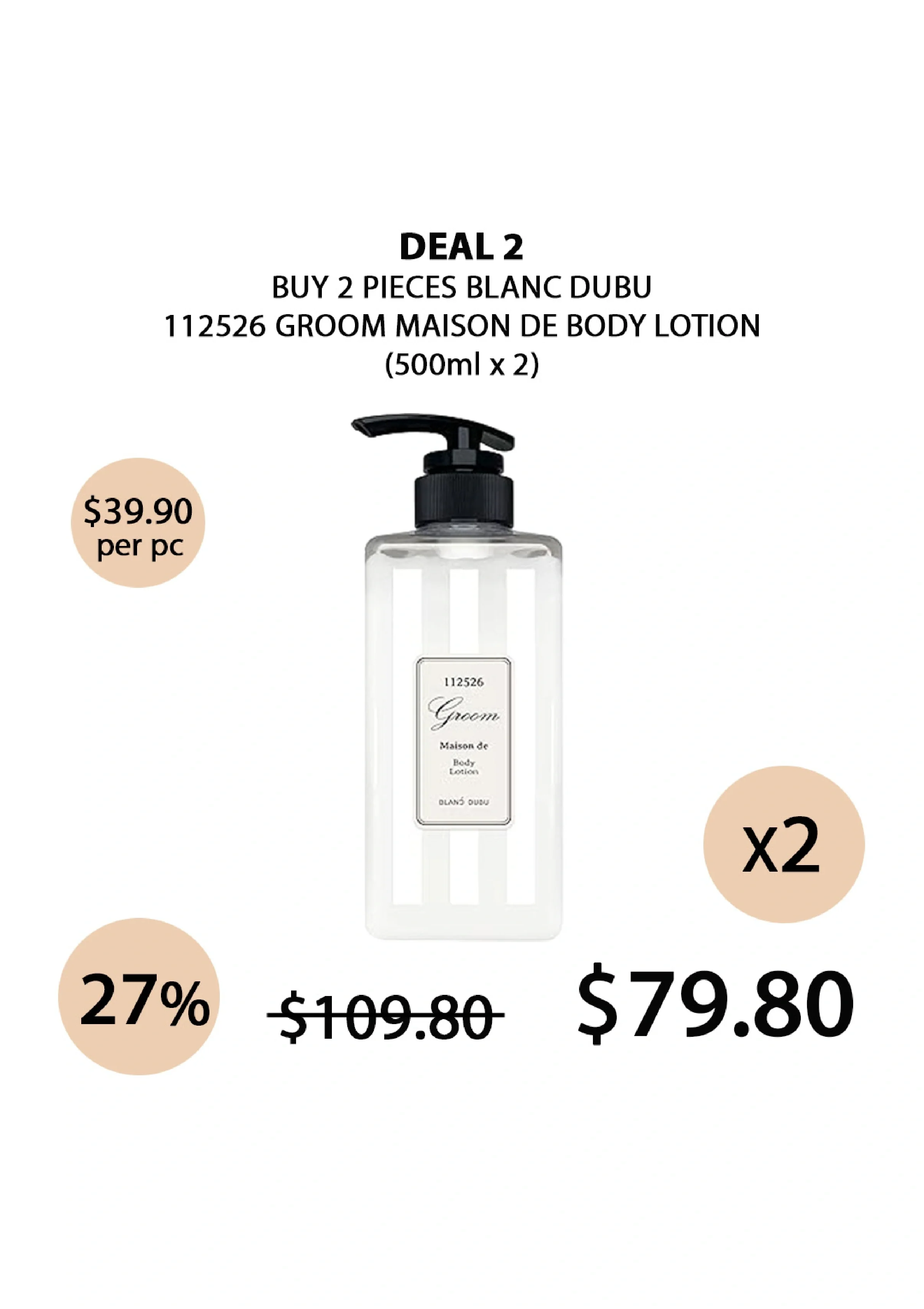 [BLANC DUBU] 112526 Groom Maison de Body Lotion 500ml - Image 13