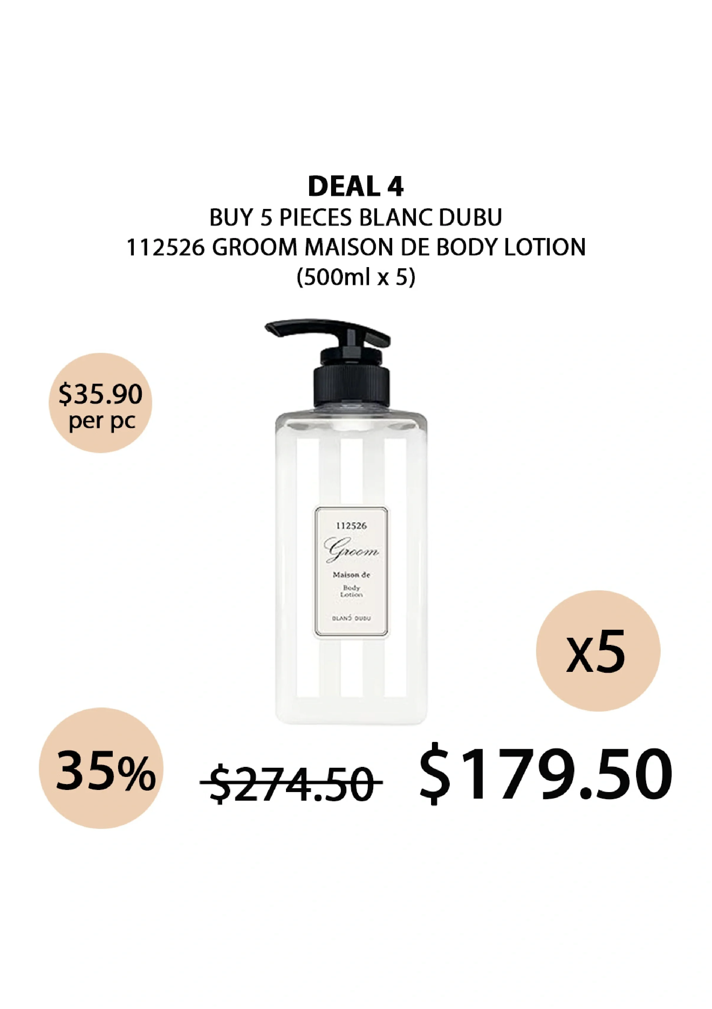 [BLANC DUBU] 112526 Groom Maison de Body Lotion 500ml - Image 15