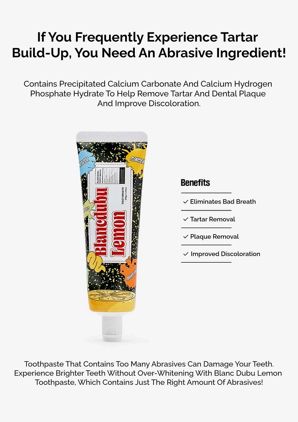 [BLANC DUBU] Happy Breath Lemon Toothpaste 105g - Image 5