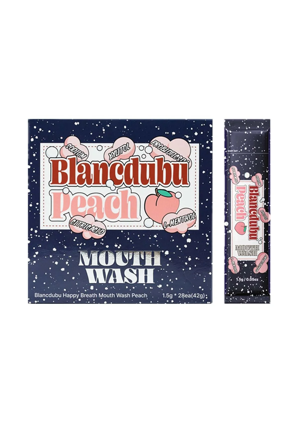 [BLANC DUBU] Happy Breath Mouth Wash Lemon | Peach (1 Box = 1.5g × 28 Sticks) - Image 23