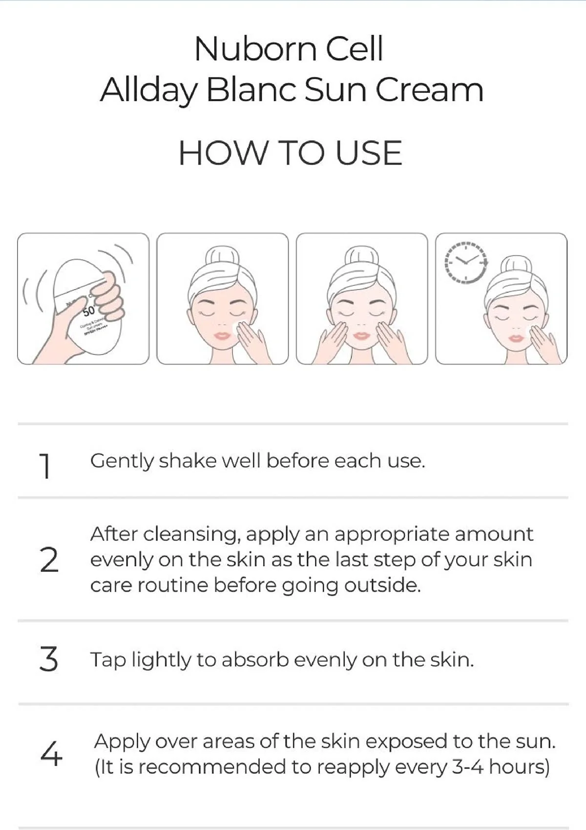 [BLANC DUBU] Nuborn Cell Cooling & Calming Sun Cream SPF 50+ PA++++ 40ml - Image 8