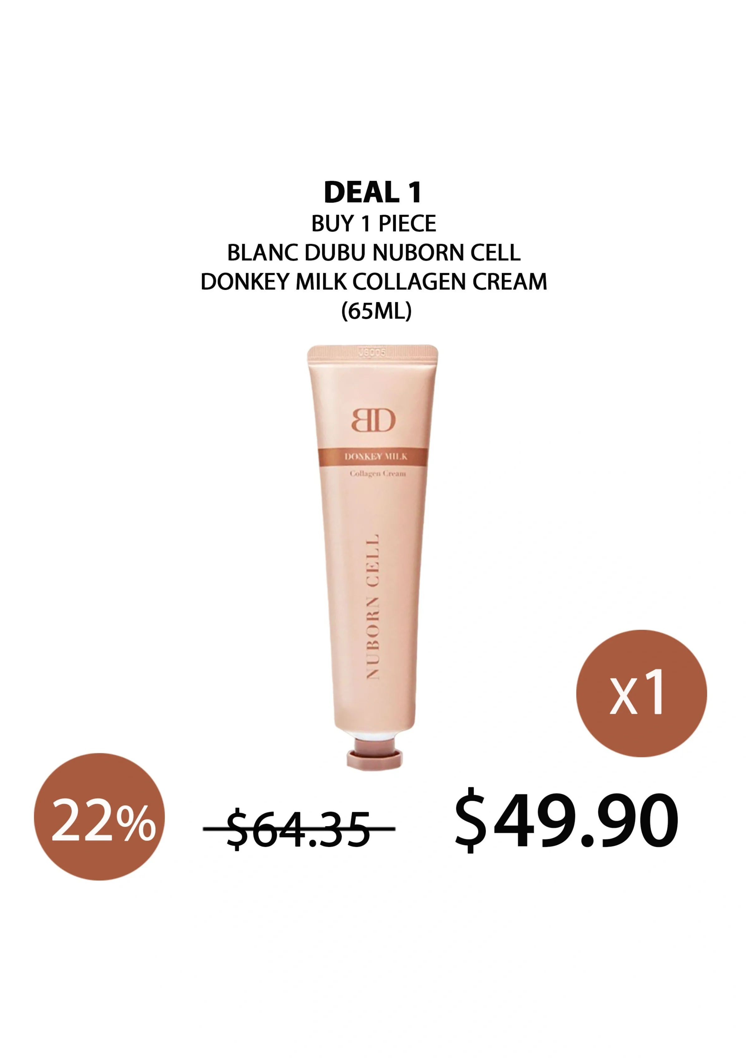 [BLANC DUBU] Nuborn Cell Donkey Milk Collagen Cream 65ml - Image 17
