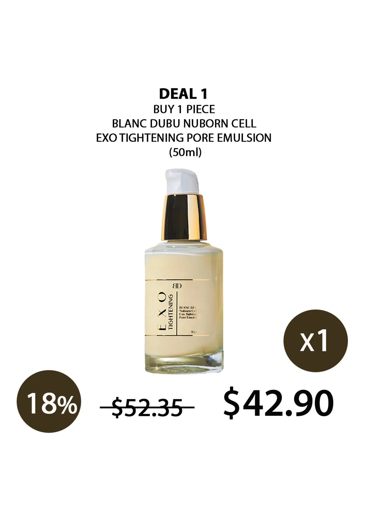 [BLANC DUBU] Nuborn Cell Exo Tightening Pore Emulsion 50ml - Image 16