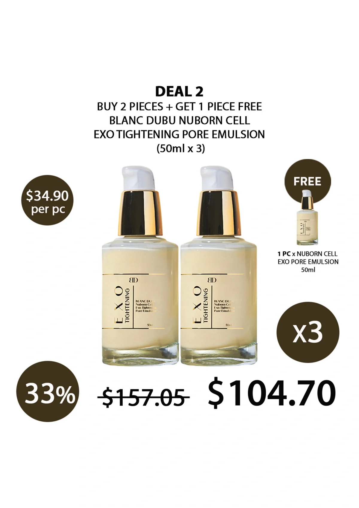 [BLANC DUBU] Nuborn Cell Exo Tightening Pore Emulsion 50ml - Image 17