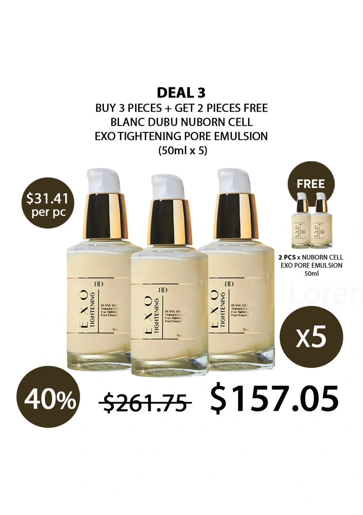 [BLANC DUBU] Nuborn Cell Exo Tightening Pore Emulsion 50ml - Image 18