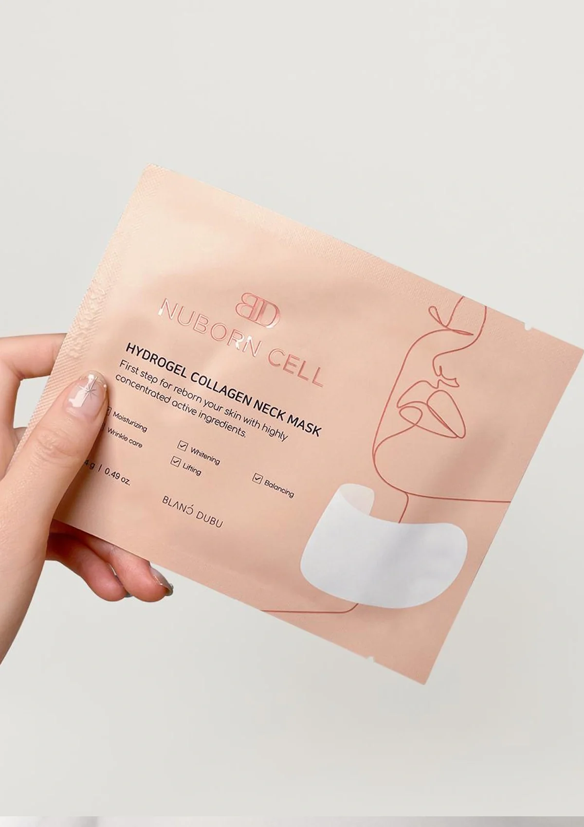 [BLANC DUBU] Nuborn Cell Hydrogel Collagen Neck Mask (1 Box = 5 Masks x 14g) - Image 12