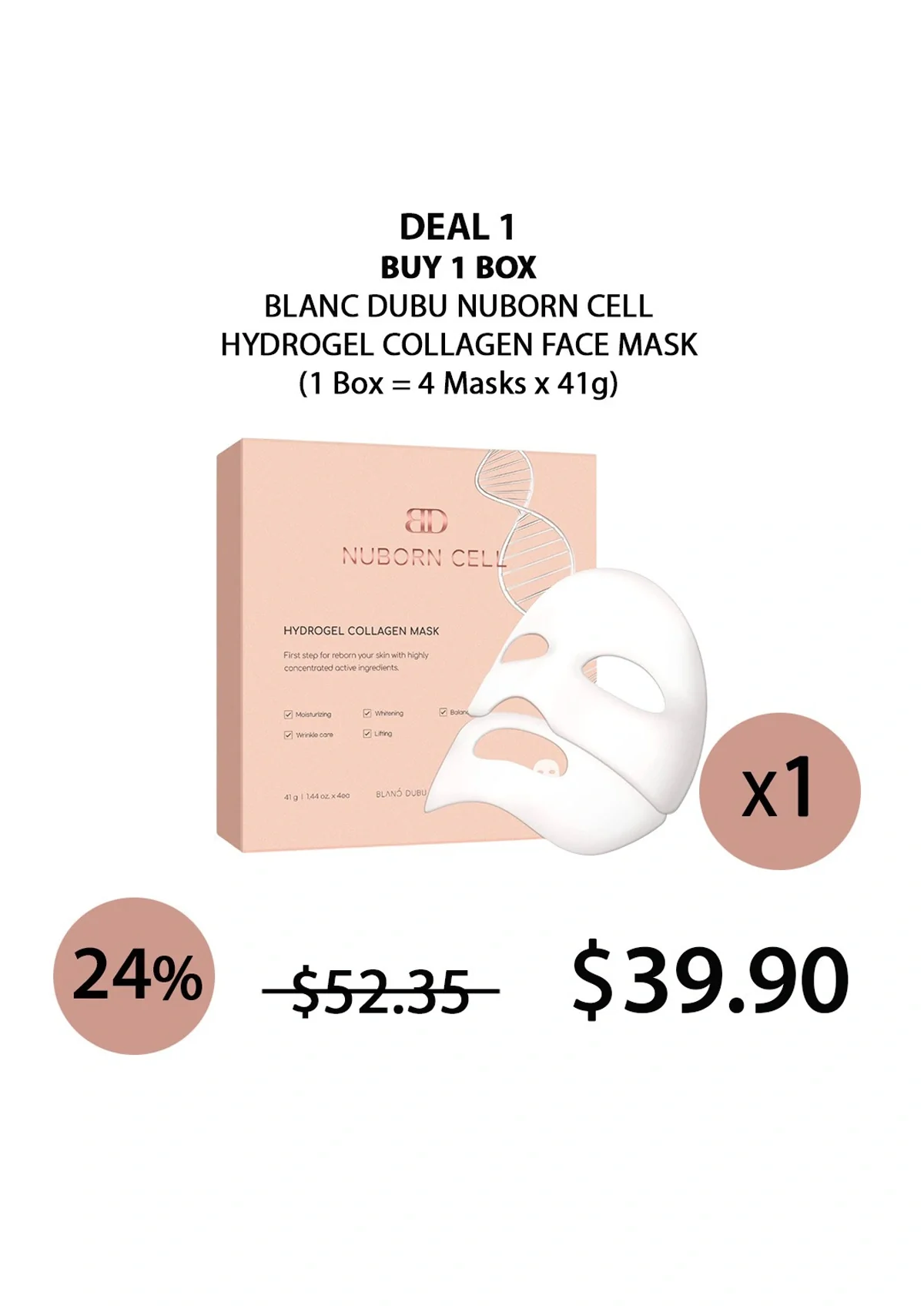[BLANC DUBU] Nuborn Cell Hydrogel Collagen Face | Neck Mask - Image 31