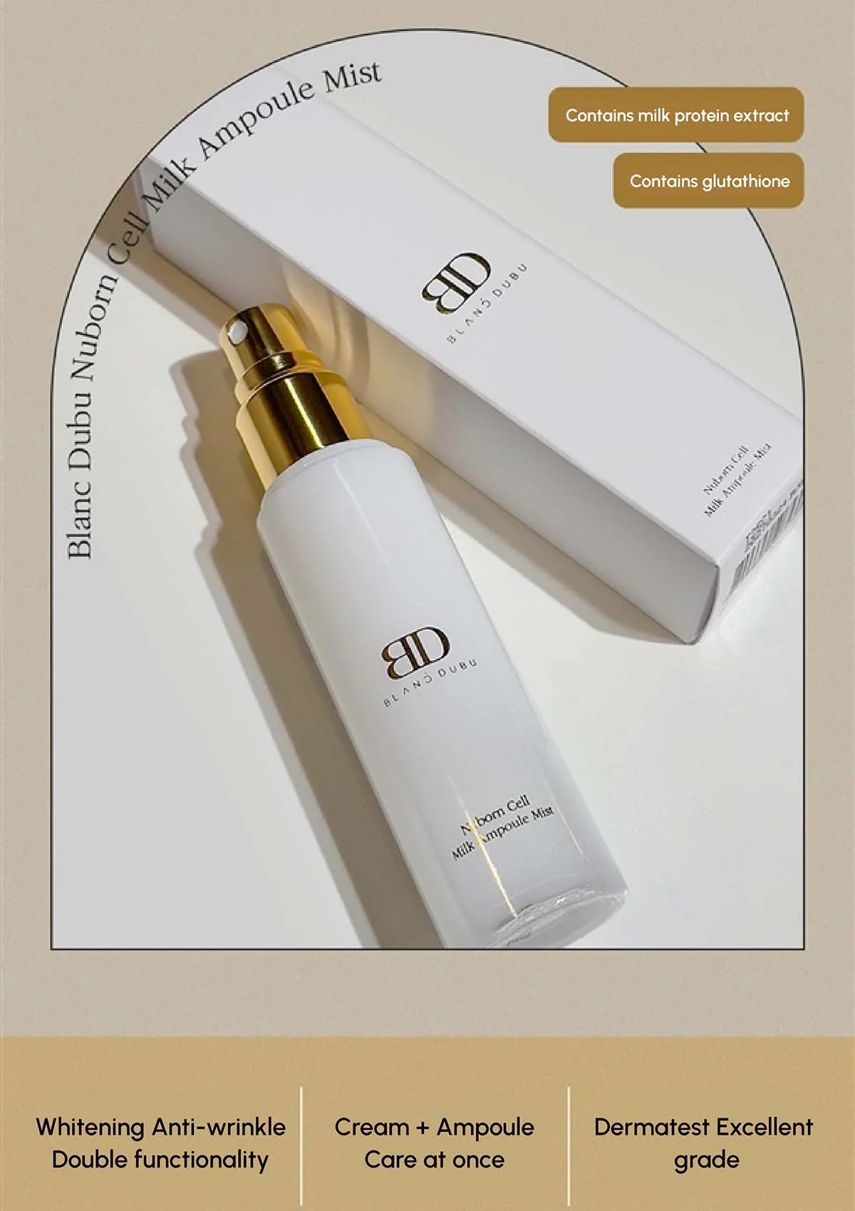 [BLANC DUBU] Nuborn Cell Milk Ampoule Mist 65ml - Image 3