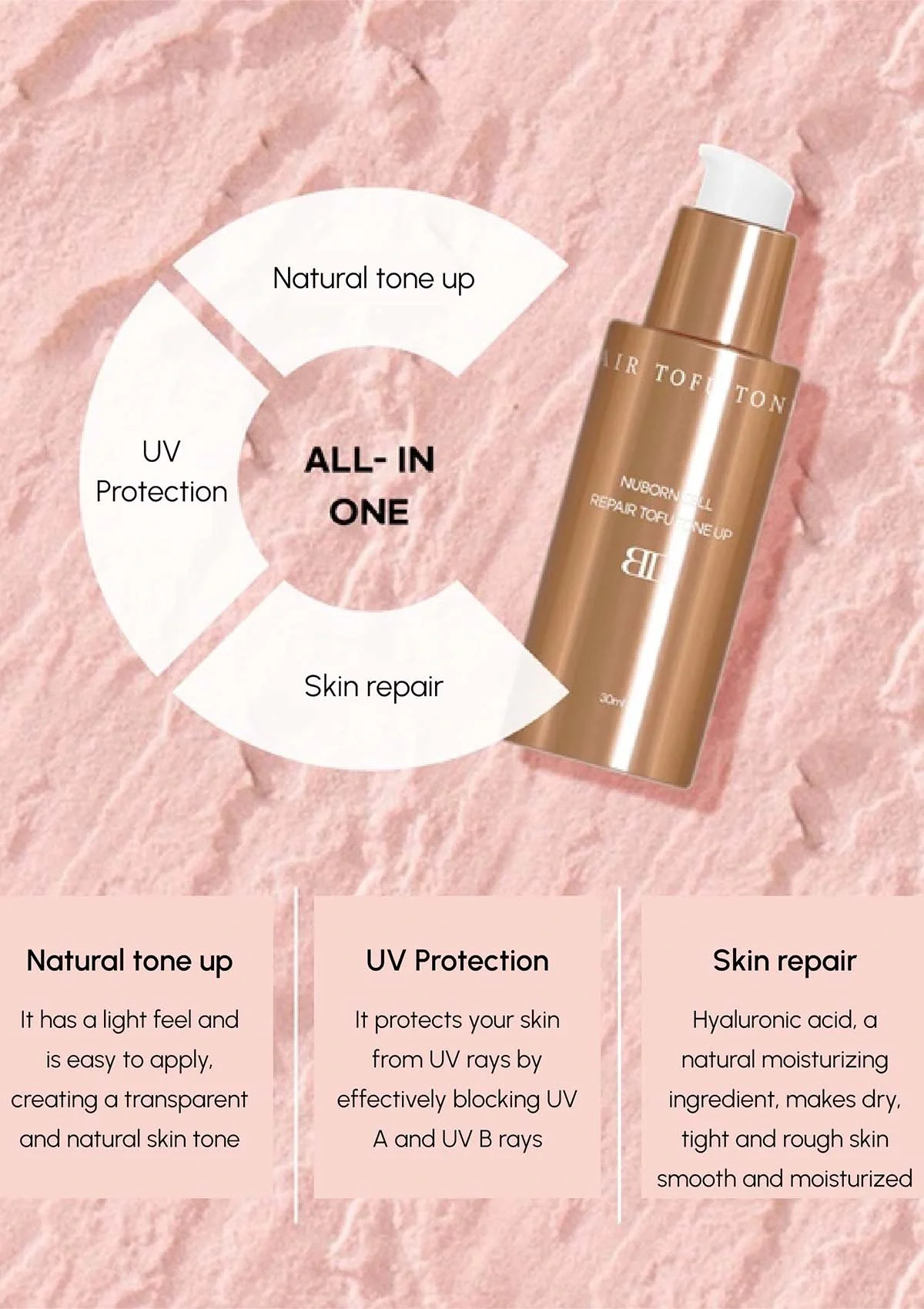 [BLANC DUBU] Nuborn Cell Repair Tofu Tone Up SPF 40 PA++ 30ml - Image 4