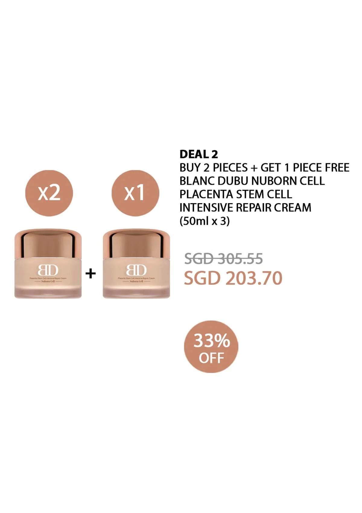 [BLANC DUBU] Nuborn Cell Placenta Stem Cell Intensive Repair Cream 50ml - Image 20