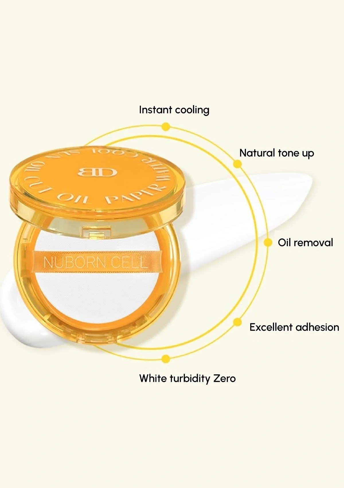 [BLANC DUBU] Nuborn Oil Cut Oil Paper Water Cool Sun Cushion SPF 50+ PA++++ 12g - Image 17