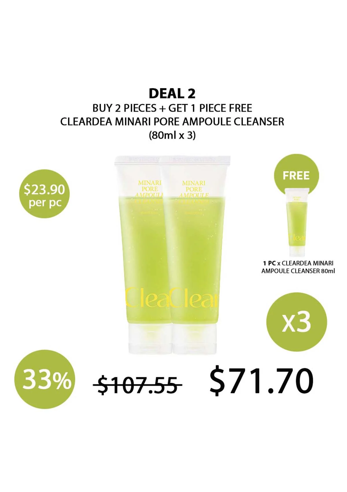 [CLEARDEA] Minari Pore Ampoule Cleanser 80ml - Image 6