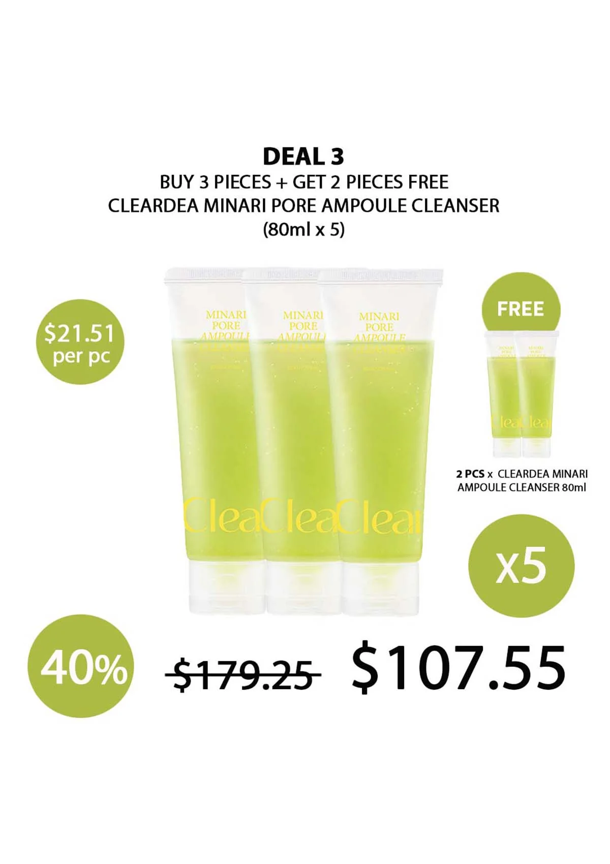 [CLEARDEA] Minari Pore Ampoule Cleanser 80ml - Image 7