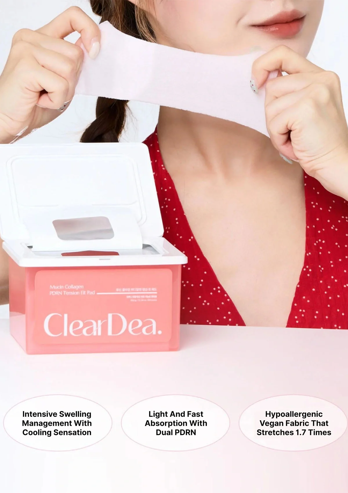 [CLEARDEA] Mucin Collagen PDRN Tension Fit Pad 350g (80 Pads) - Image 8