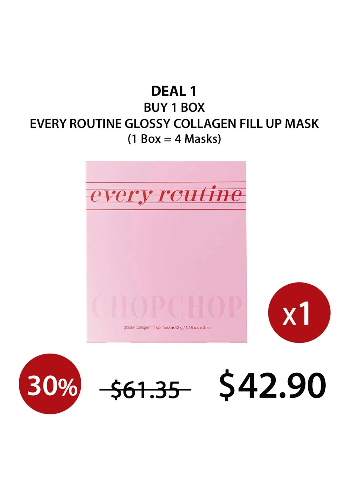 [EVERY ROUTINE] Glossy Collagen Fill-Up Mask (1 Box = 42g x 4 Masks) - Image 23