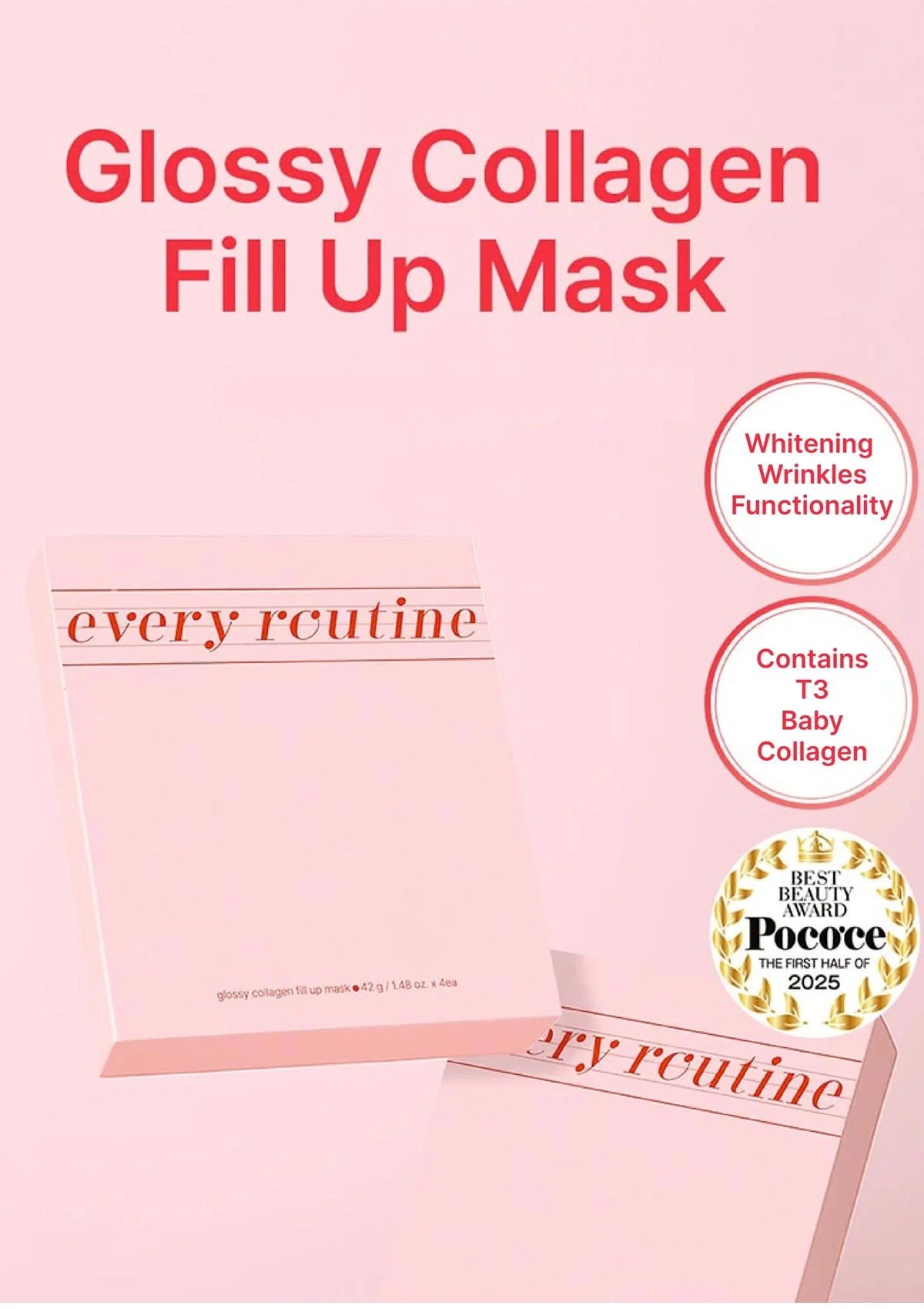 [EVERY ROUTINE] Glossy Collagen Fill-Up Mask (1 Box = 42g x 4 Masks) - Image 3