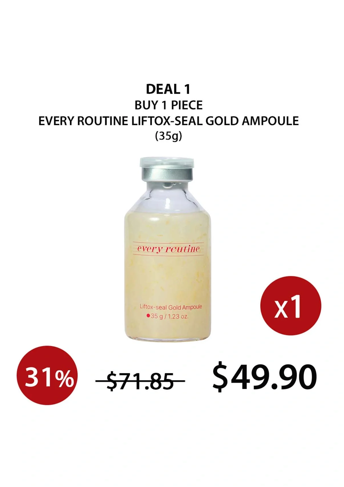 [EVERY ROUTINE] Liftox-seal Gold Ampoule 35g - Image 23