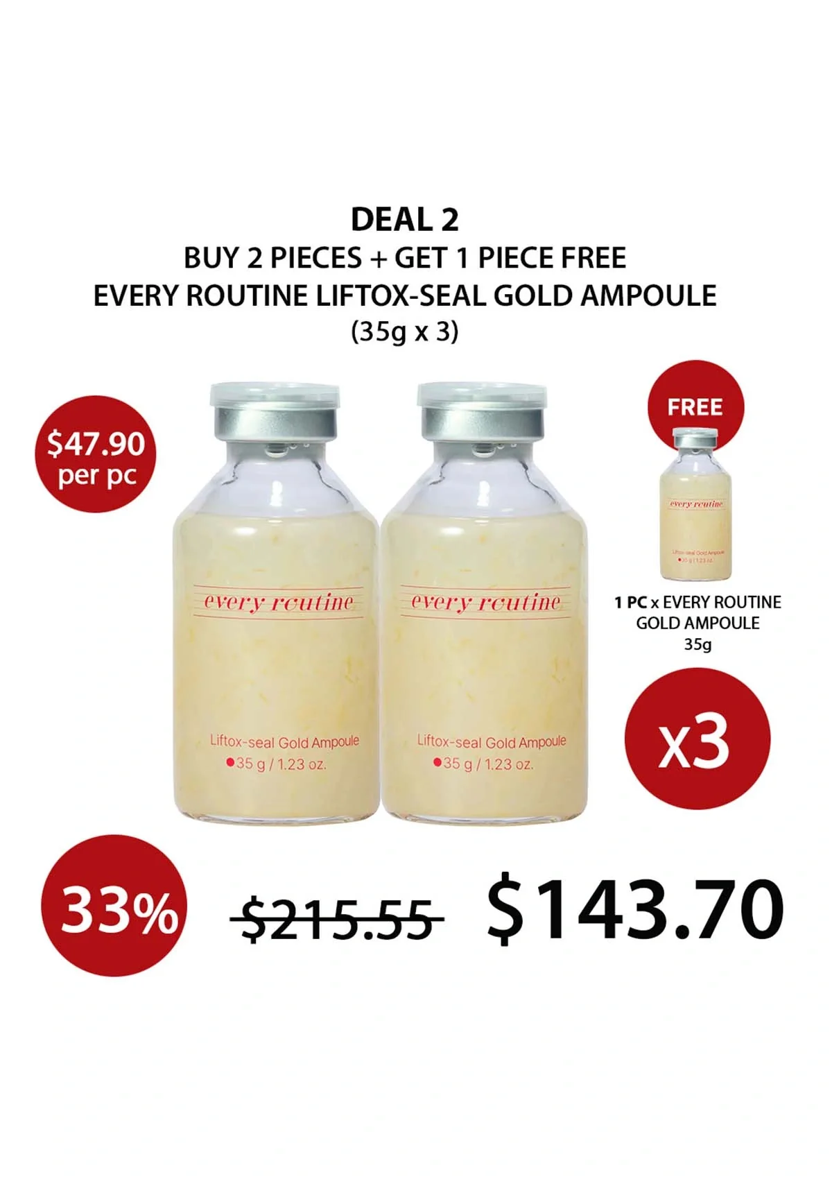 [EVERY ROUTINE] Liftox-seal Gold Ampoule 35g - Image 24