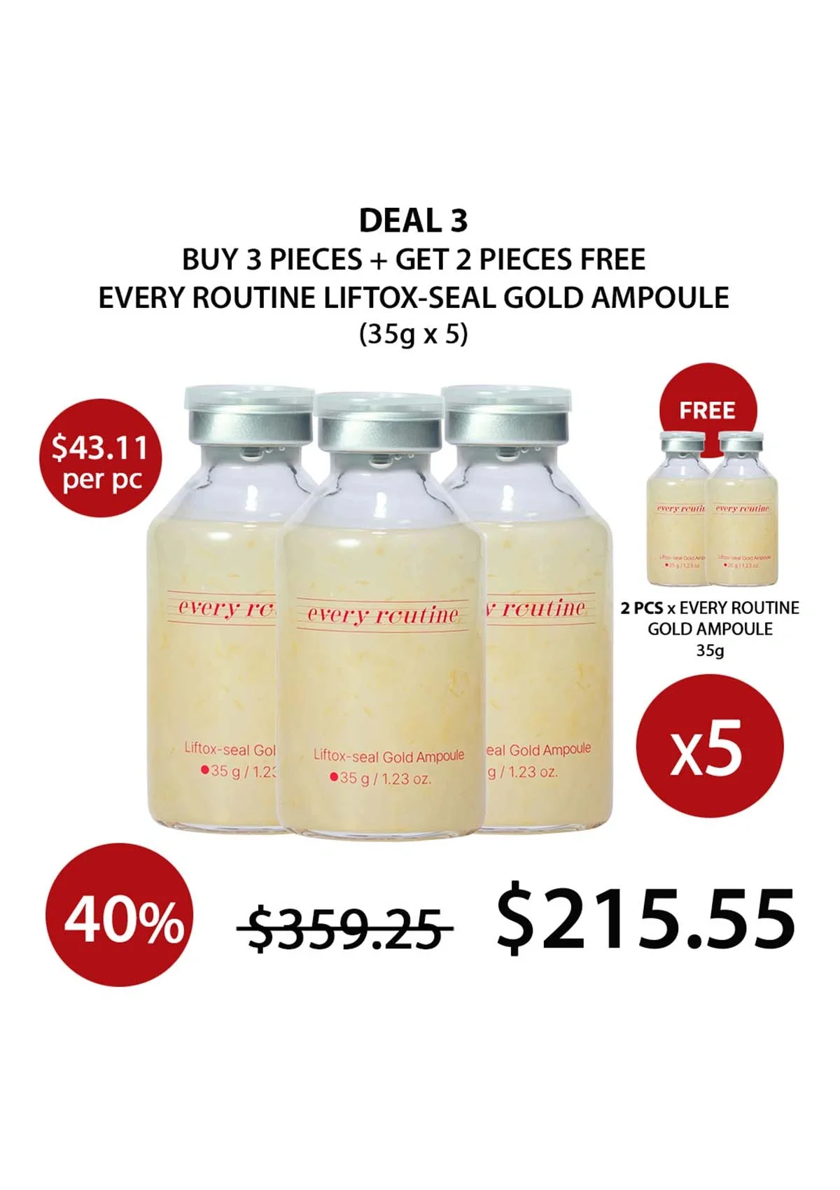 [EVERY ROUTINE] Liftox-seal Gold Ampoule 35g - Image 25