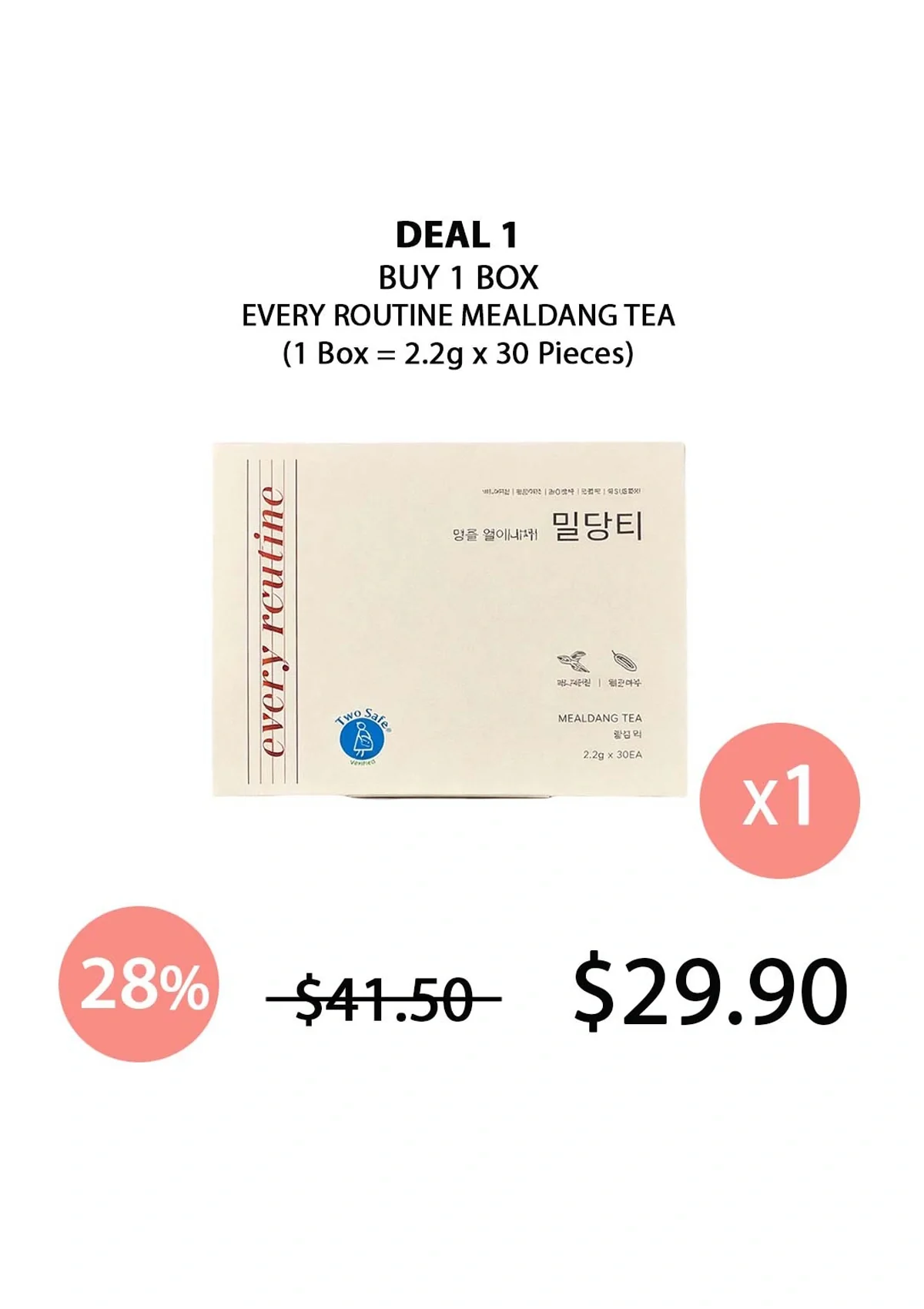 [EVERY ROUTINE] Mealdang Tea (1 Box = 2.2g x 30 Pieces) - Image 33