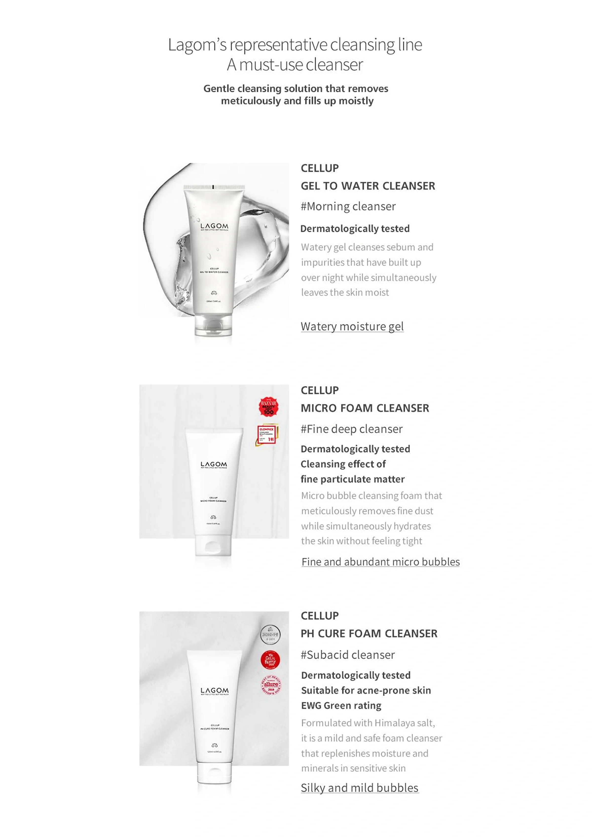[LAGOM] Cellup Gel To Water Cleanser 170ml - Image 16