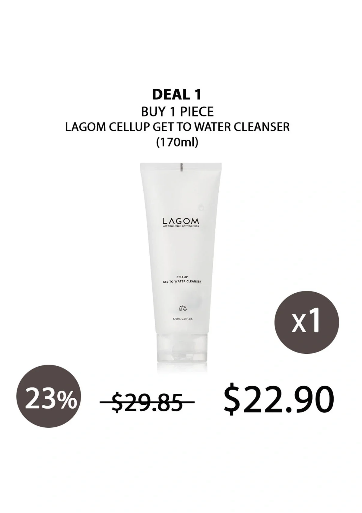 [LAGOM] Cellup Gel To Water Cleanser 170ml - Image 18
