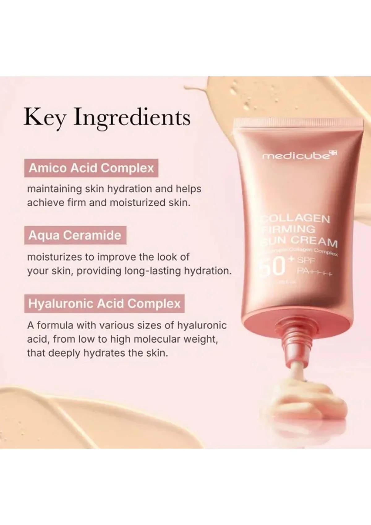 [MEDICUBE] Collagen Firming Sun Cream 50+ SPF PA++++ 50ml - Image 10