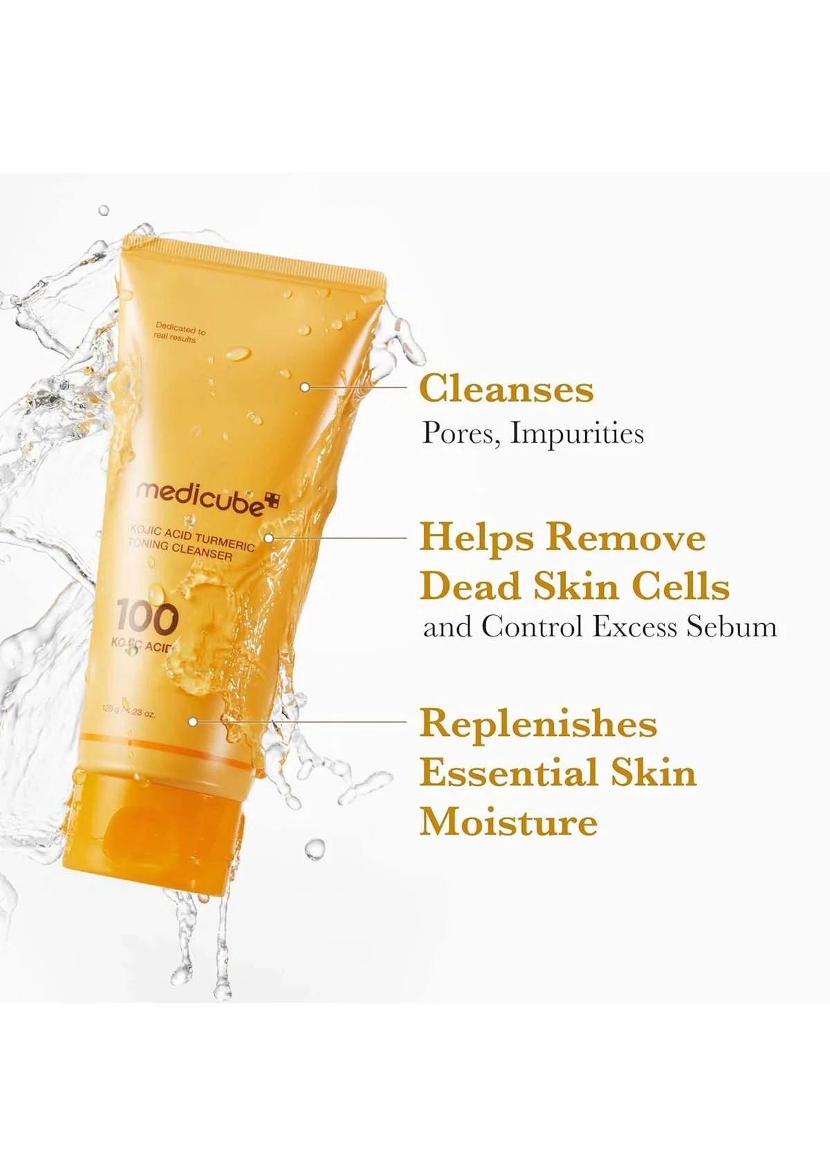 [MEDICUBE] Kojic Acid Turmeric Toning Cleanser 120g - Image 6