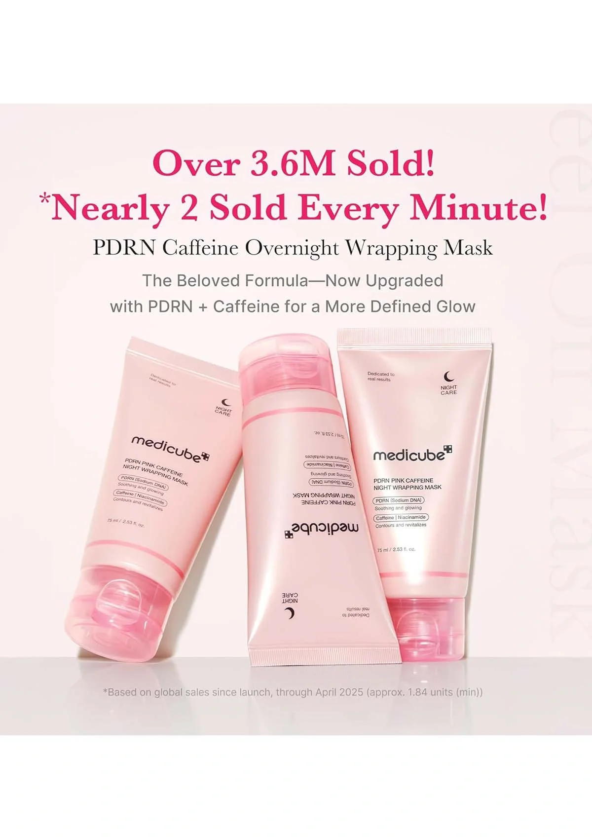 [MEDICUBE] PDRN Pink Caffeine Night Wrapping Mask 75ml - Image 3