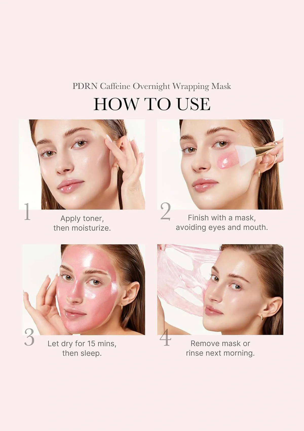 [MEDICUBE] PDRN Pink Caffeine Night Wrapping Mask 75ml - Image 7