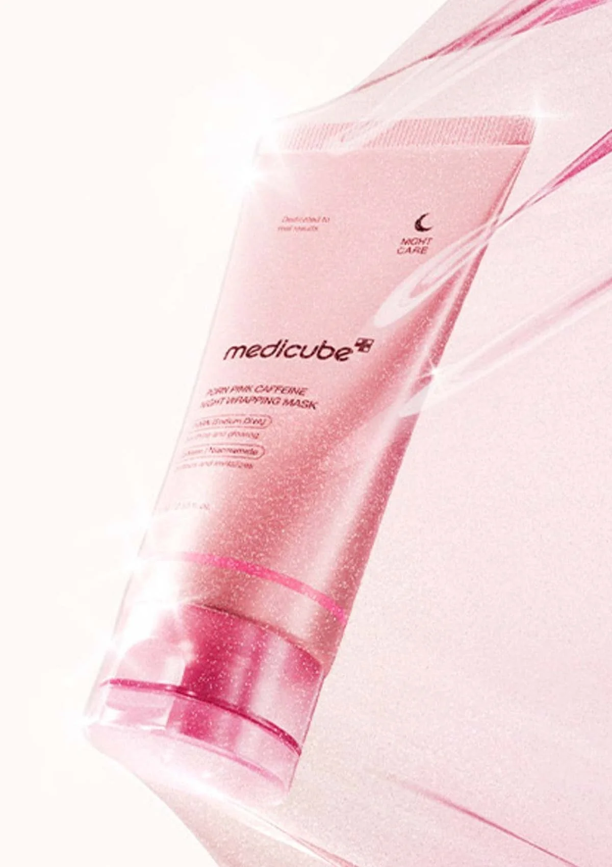 [MEDICUBE] PDRN Pink Caffeine Night Wrapping Mask 75ml - Image 8