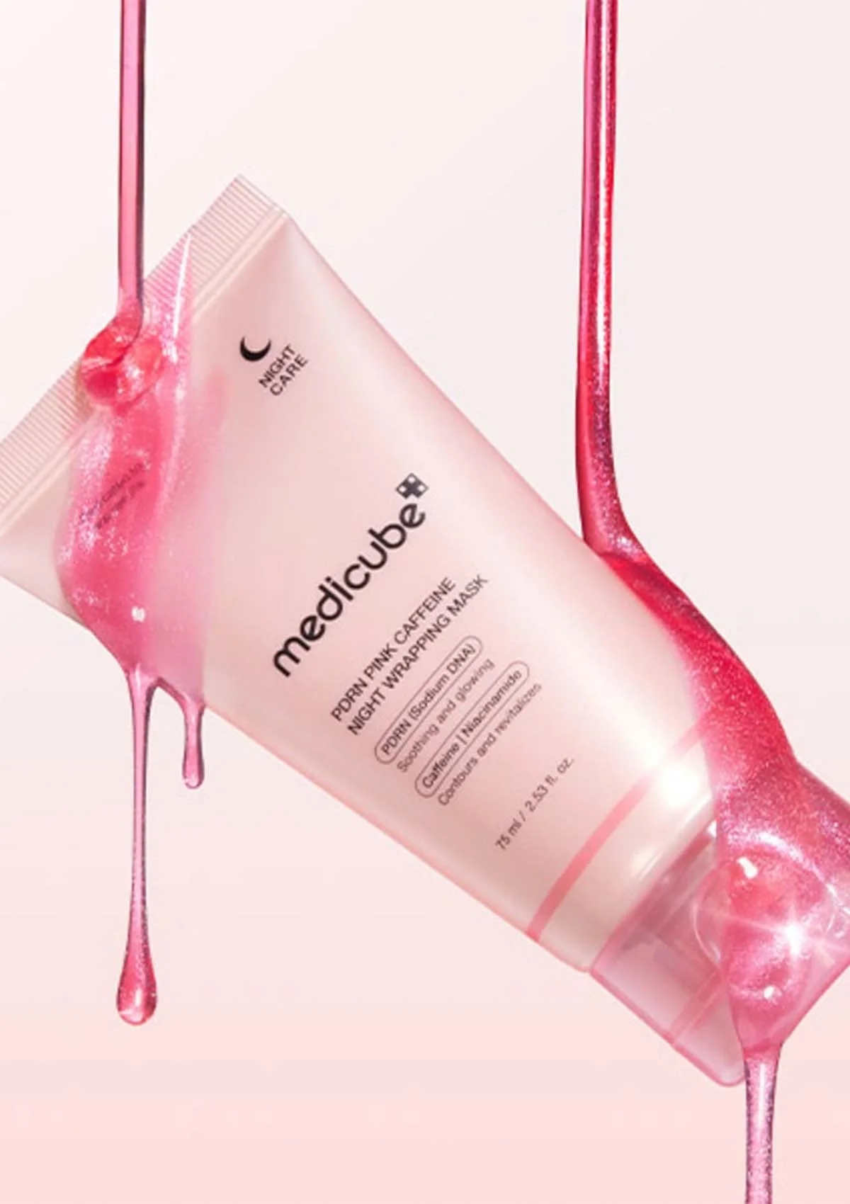[MEDICUBE] PDRN Pink Caffeine Night Wrapping Mask 75ml - Image 9