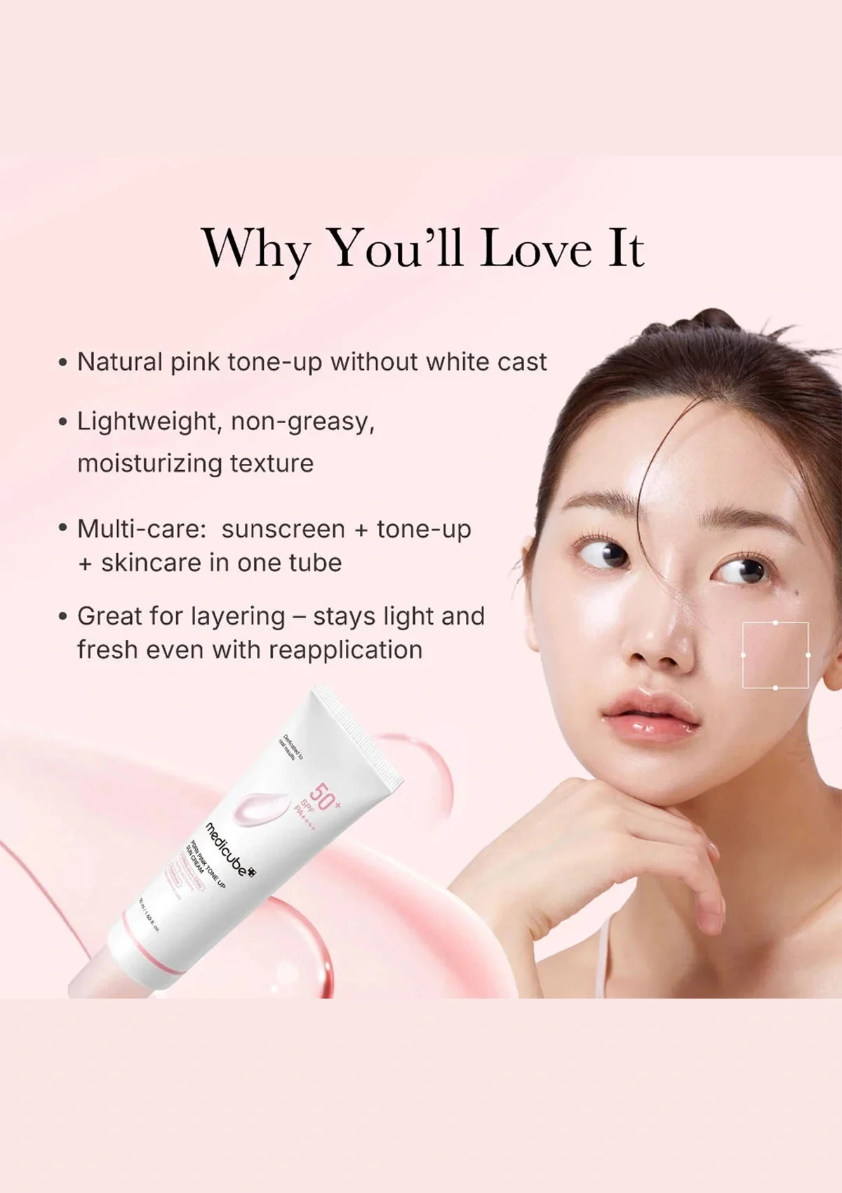 [MEDICUBE] PDRN Pink Toner Sun Cream SPF50+ PA++++ - Image 5