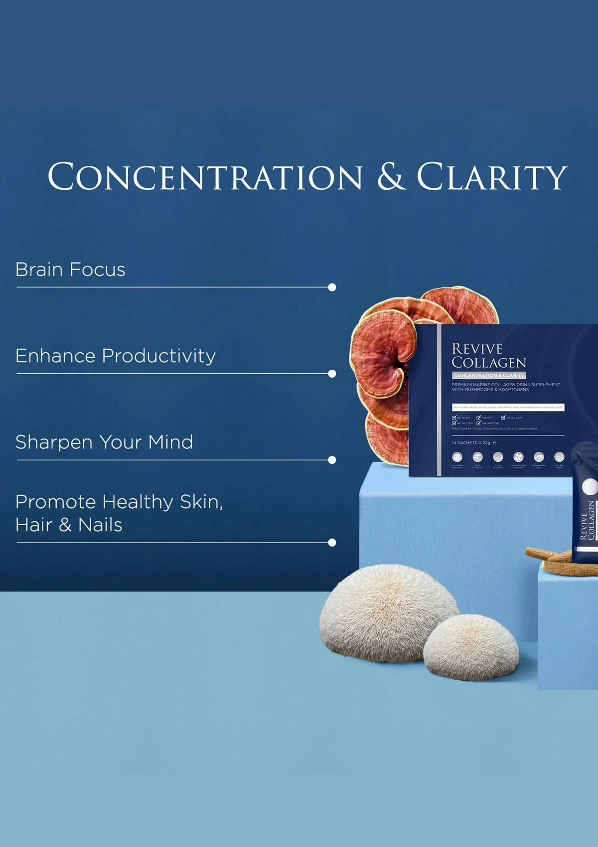 Revive Collagen Concentration & Clarity - 6000mg Type I Hydrolysed Marine Collagen Drink - Image 3