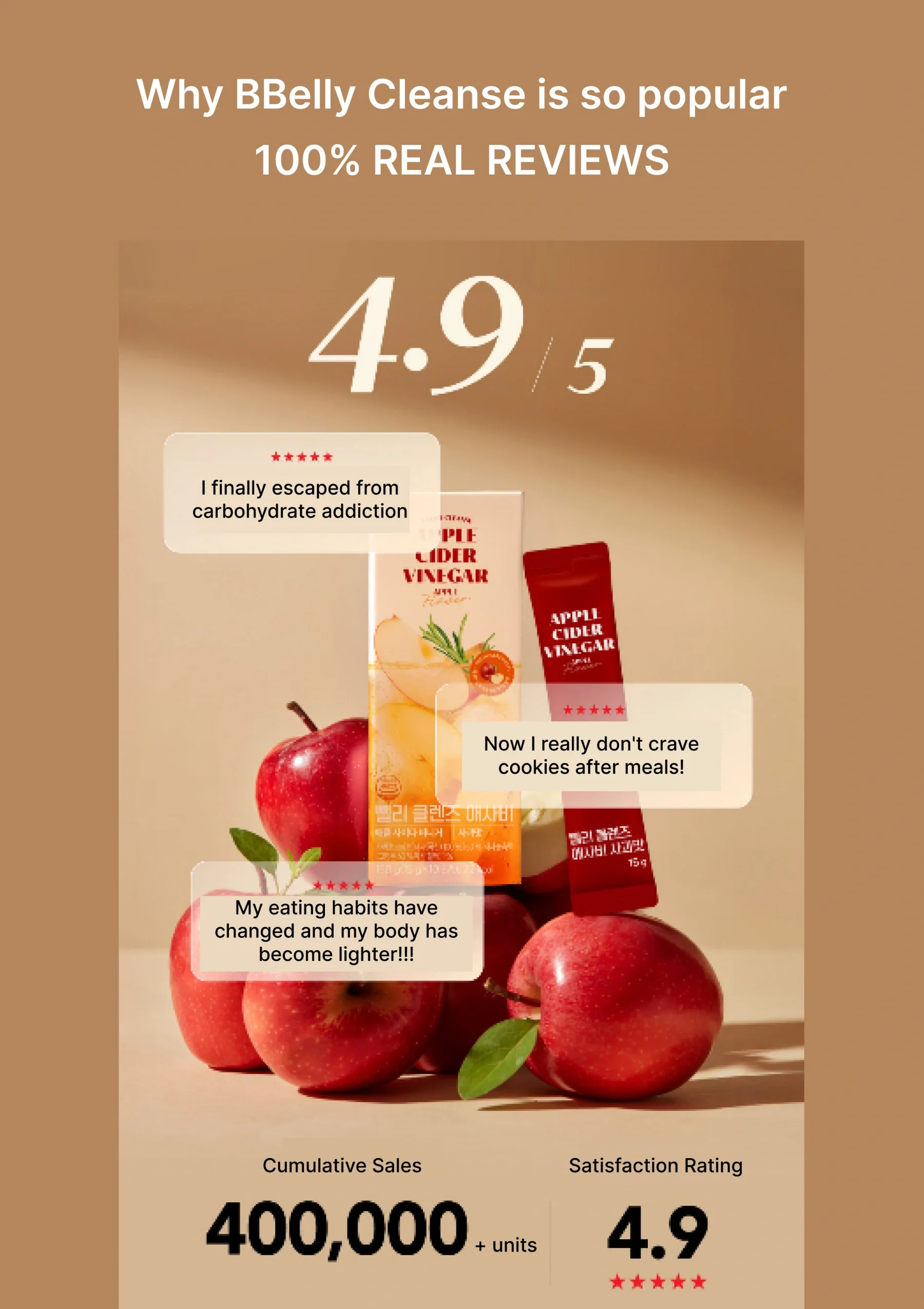 [SHAKE BABY] BBelly Cleanse Apple Cider Vinegar (1 Box = 15g x 10 Sticks) - Image 8