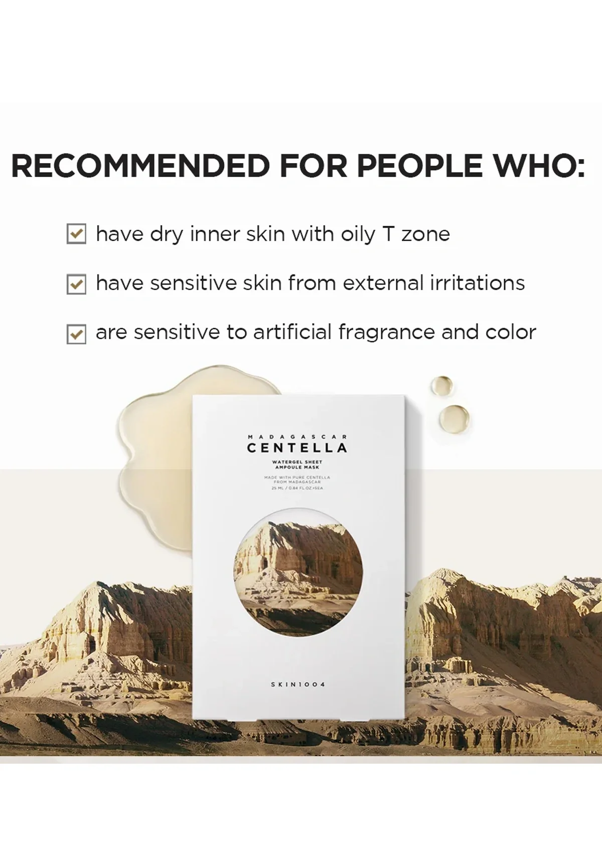 [SKIN1004] Madagascar Centella Watergel Sheet Ampoule Mask (1 Box = 25ml x 5 Masks) - Image 6